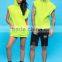 sports wear Unisex deep armholes Sleeveless drawstring hood Hoodie Sports Vest With Kangaroo Pocket