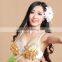 STELISY newest style delicacy gold coins embellished belly dance top