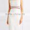 Wholesale Ladies Apparel Multicolor Sleeveless Modern Striped Stretch-knit Dress(DQE0399D)
