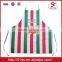 Striated Italy cooking apron with pockets