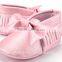 2016 Wholesale Unisex Infant Toddler Cute Color Shoes sole Leather Baby Bowknot Shoes