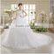 Factory Direct Sales Luxury Lace Wedding Dress Big Tail Diamond Bra Topi Sweet Puff Skirt Sequins Wedding Dress