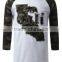 Men's Hipster Hip Hop Graphic Pattern 3/4 Sleeve Baseball T Shirt Fashion Sublimation Printed Raglan Jersey Shirt