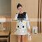 New dress style 2017 spring women one piece dress with cat pattern plus size print maternity dress