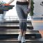 HSZ-3001 NEW design sew sassy icing legging yoga running capri pants, girls fashion yoga pants wholesale fitness wear yoga cloth