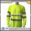 Men's high visibility 100%polyester birdeye fabric traffic wholesale reflective tshirt