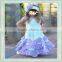 Children girl 7th birthday party light blue formal ruffle used clothes in bales price ball gown 3 year old girl wearing