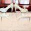 Competitive prices women silver wedding dress shoes latest high heels WS044