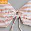 Stripe Printed Bikini Brazilian Micro Thong Twist Bandeau Bikinis Swimwear