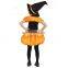 Cute Pumpkin Patch Witch Costume Kids Halloween Cosplay Costume