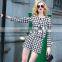 europe modern fashion grid coat shorts women suit