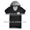 Custom Men's short sleeves t shirt with hood men's two-toned button up t shirt knit cotton man