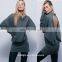 High quality long sleeve open back tunic dress, ladies terry dress,manufacture dress