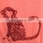 Velvet printing lady's T-shirt with short sleeves in summer