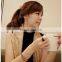 Ancient black rhinestone ring bowknot adjustable ring office lady style ring
