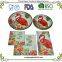 Disposable Dinnerware Set - Merry Christmas Shower Party Supplies - Includes Paper Plates, Napkins, Cups