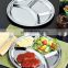 Fast food trays compartment bento box stainless steel fast mess tray