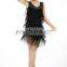 Sexy tassel salsa dance performance dress L-7016#