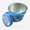 Round blue cookie packaging tin box