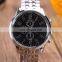 Wholesale factory stainless steel watch silver quartz watch