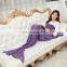 Wholesale Custom 100% Acrylic Fibers United Fashion Mermaid Tail Blanket