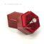 PU  leather hexagonal ring box jewelry box ring earring box jewelry packaging box can be customized