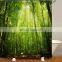 i@home modern green color unique forest shower curtain polyester waterproof bathroom