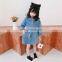 Parent-child wear autumn and winter girls 2020 new casual denim dress children long-sleeved polo collar denim skirt