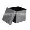 Customized Modern  Living room  furniture Foiled Velvet Foldable  ottoman with storage