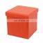 RTS modern PVC leather  folding sitting living room storage stool ottoman box