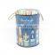 Customized home storage indoor metal round bins sets printing PVC customized logo kitchen compost storage bin
