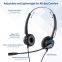USB Headset with Microphone,SIMENO Computer Headsets with Microphone for Laptop/PC, Wired Phone Headset for Call Center/Online Course/Office