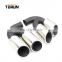 Hot sale high quality Universal stainless dual exhaust muffler for 10-14 Cayenne 958 Round Brush