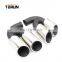 Hot sale high quality Universal stainless dual exhaust muffler for 10-14 Cayenne 958 Round Brush