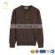 Men's Stylish Long Sleeves 1/4 Button Pullover Knitted Pure Color Sweater