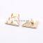 Gold Color Fashionable Durable Wear Tribal Rectangle Metal Alloy Blazer Back Button Shank