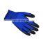 Hot selling Royal Blue Polyester Super Soft Foam Latex Coating on Palm work safety garden glove