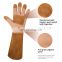 HANDLANDY Breathable High Quality Pigskin Leather Thorn Proof Long Safety Yard Work Men Women Garden Leather Gloves