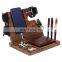 Multi-functional ebony wooden desktop cell phone holder,nightstand with key holder craft