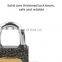 Cheap price Sample available double waterproof ring black iron box lock Custom safety Iron Padlock