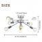 modern living room dining lamp retro industrial style bedroom study chandelier iron ceiling lamp