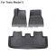 HFTM high quality plastic floor interior for suvs hot selling car floor mat car anti slip mat for Tesla Model S