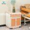 Wholesale Luxurious Equipment Hospital Wooden Color Abs Plastic Bedside Table ,Patient Cabinet With Castors