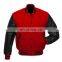 Genuine leather sleeve Letterman jacket real leather sleeve college jackets  wool fabric soft leather polyester lining
