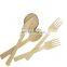 Organic Natural Disposable Bamboo Cutlery / Flatware Set 170mm Length Bamboo Fork Spoon Knife