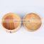 Japanese round wooden food bento box