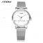 SINOBI Couple Watches Sliver Mesh Band S9598G Minimalism Style Pair Watches Christmas Gift Lovers Handwatches