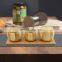 Bamboo Container Spice Jar Salt Box Set For Kitchen With Lids And Spoons