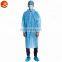 Wholesale Polypropylene Spun-bond Non Woven Lab Coat PP Disposable Protective Coat SMS PP+PE Protective Gown