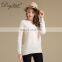 Long Sleeve White Pullover Light Basic Vneck Women Cashmere Sweater